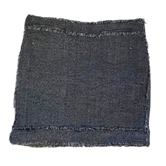 Nine West tweed fringe zipper mini skirt 8 - Picture 1 of 9
